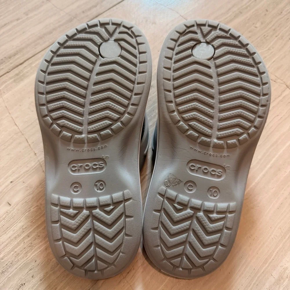 Crocs‎ Unisex Crocband Flip Flop Sandals Lightweight Trip Water Summer Gray C10
